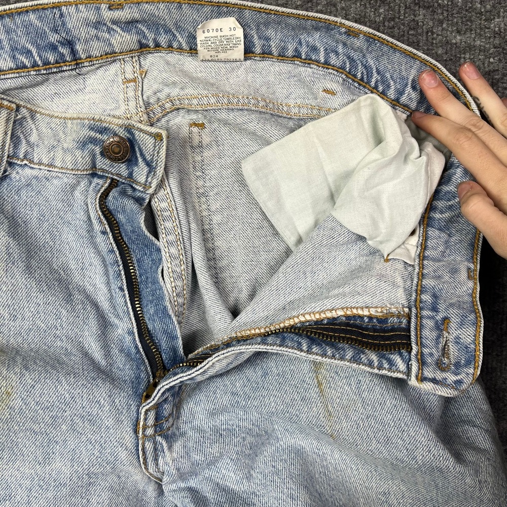 Vintage Levi's 607 Jeans Men's Blue Denim Pockets Straight Zip Fly - 33X28.5 - Picture 8 of 16